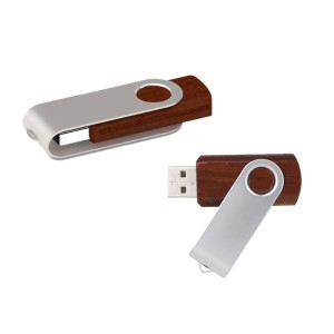 IL-7241 32 GB Ahşap Döner Kapaklı USB Bellek