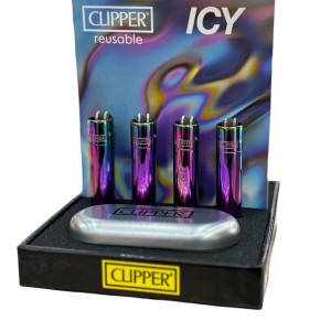 Clipper Taşlı Mini Metal Çakmak ICY