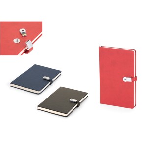 IL-6490 Termoderi Kapaklı USB'li Defter ( 13 x 21 cm )