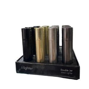 i Lighter Duble Jet Metal Çakmak